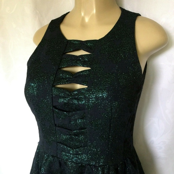Nanette Lepore Dress Jacquard Dress Teal Green Blu - Picture 5 of 8